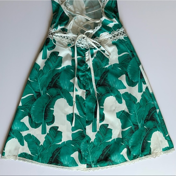 Tropical Palm Leaf Mini Dress - Picture 5 of 11